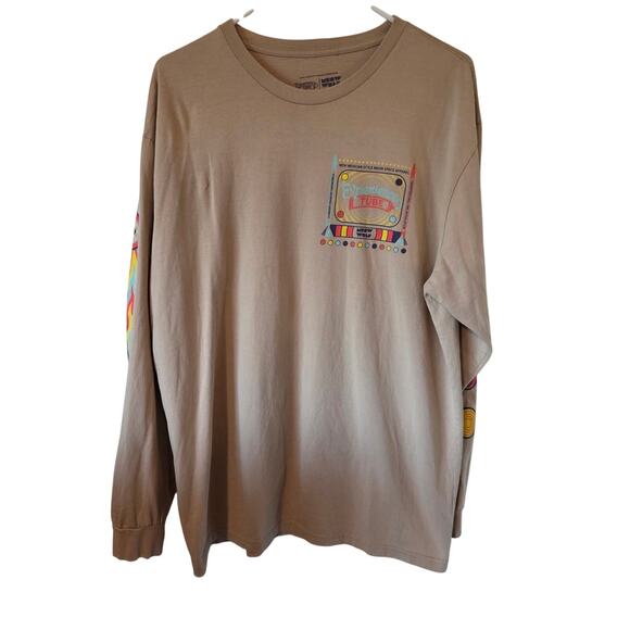 Meow Wolf Experience Tube Long Sleeve Tee Size XL Tan Unisex - Picture 3 of 9